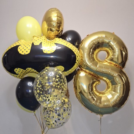 Набор шаров на 8 лет "Бэтмен"